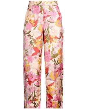 Max Mara Loose-Fit Floral Pants - Pink