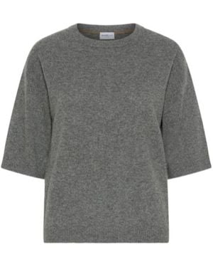 Marella Wool And Cashmere Elbow-Length Sweater - Gray