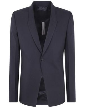 Rick Owens Long-Sleeved Suit Jacket - Blue