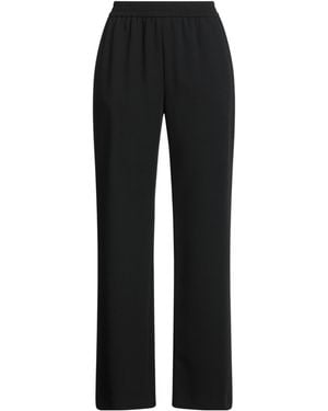 MAX&Co. Solid-Colored Straight-Leg Trousers - Black