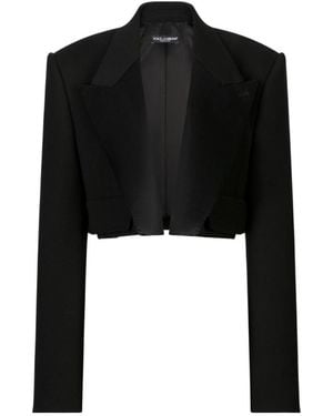 Dolce & Gabbana Cropped Blazer - Black