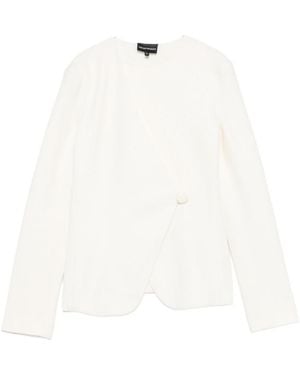Emporio Armani Ottoman Jersey Jacket - White
