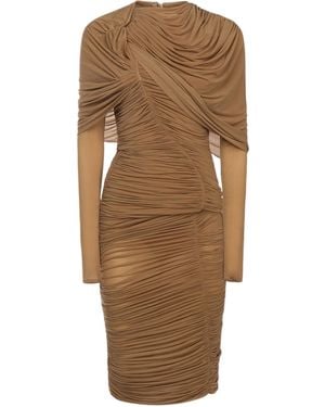 Magda Butrym Long-Sleeved Dress - Brown