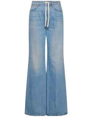 Marella Lace-Up Jeans - Blue