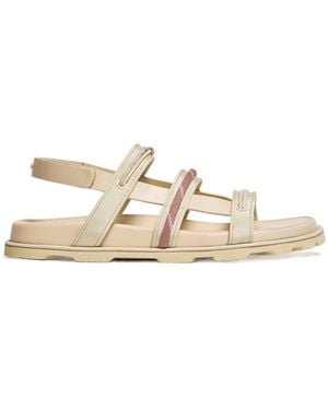 Moncler Vera Isla Leather Sandals - Natural