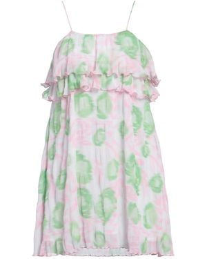 Ganni Colorful Sleeveless Dress - White