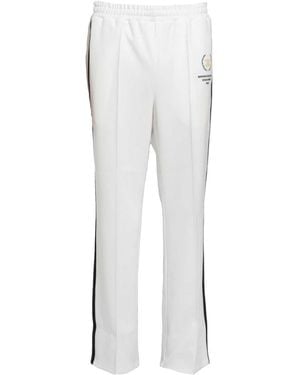 Celine Elastic-Waist Casual Trousers - White