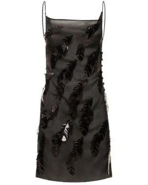 Coperni Decorated With A Mini Suspender Dress - Black