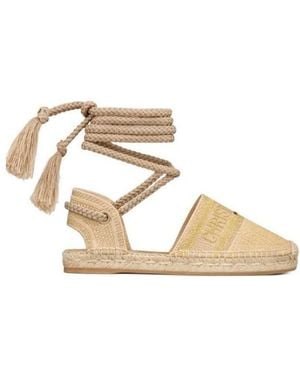 Dior Lace Straw Shoes - Metallic
