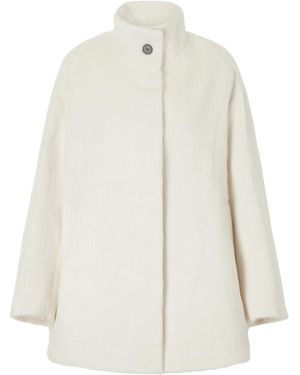 JOSEPH Minimal Long-Sleeve Coat - White