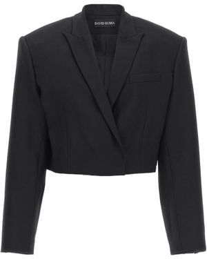 David Koma Cropped Blazer - Black