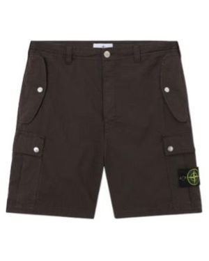 Stone Island Cargo Bermuda Shorts - Black