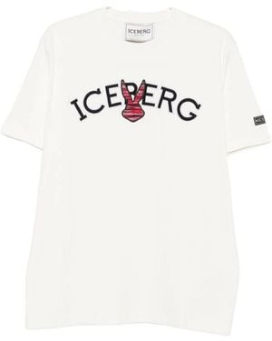 Iceberg Logo-Embroidered T-Shirt - White