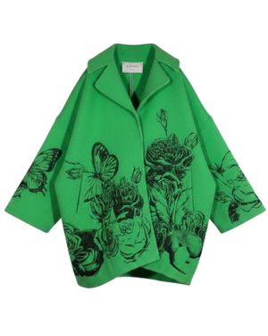 Valentino Long-Sleeved Coat - Green