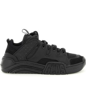 Gcds Lace-Up Low-Cut Sneakers - Black