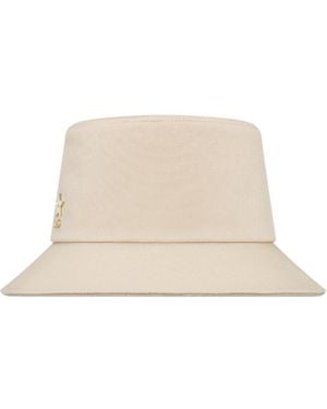 Dior Teddy-D Narrow Brim Bucket Hat - Natural