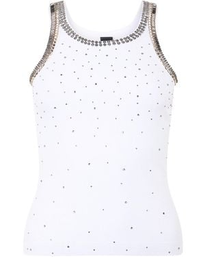 Pinko Ribbed Tank Top - White