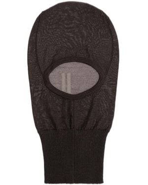 Rick Owens Ribbed Knit Balaclava - Black