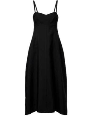 Jil Sander Gabardine Midi Dress - Black