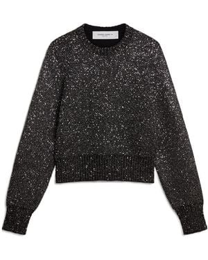 Golden Goose Sequin Embellished Crewneck Jumper - Black