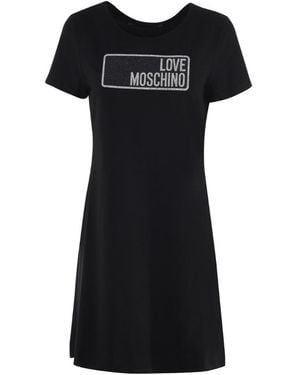 Moschino Logo T-Shirt Dress - Black