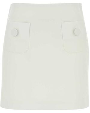 Max Mara Studio Pagine Mini Skirt - White