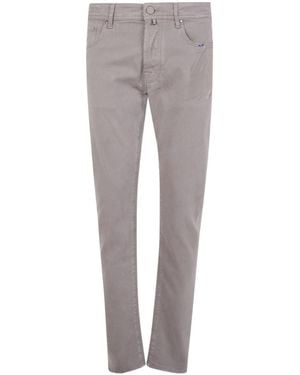 Jacob Cohen Embroidered-Pocket Pants - Gray