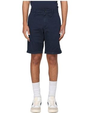 Sun 68 Wide-Leg Bermuda Shorts - Blue