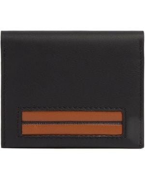 ZEGNA Foldable Leather Cardholder - Black