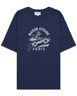 Maison Kitsuné Short Sleeve T-Shirt - Blue