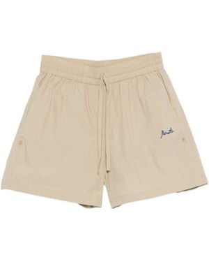 P.A.R.O.S.H. Ninja Logo-Detail Shorts - Natural