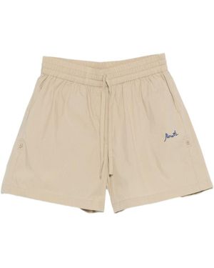 P.A.R.O.S.H. Ninja Logo-Detail Shorts - Natural