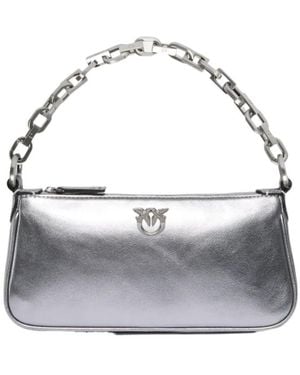 Pinko Mini Half Moon Baguette Handbag - Metallic