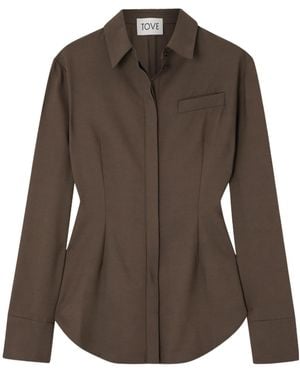TOVE Long Sleeve Shirt - Brown
