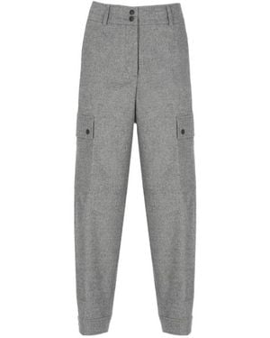 Peserico Casual Pants With Belt Loops - Gray