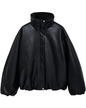 Anine Bing Cyrus Oversized-Fit Bomber Jacket - Black