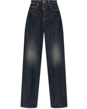 DSquared² Dark Desert Dust Wash Cool Girl Jeans - Blue