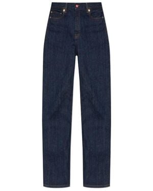 CASABLANCA Logo-Patch Jeans - Blue