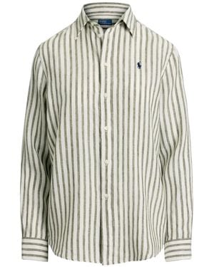 Polo Ralph Lauren Striped Button-Up Shirt - White