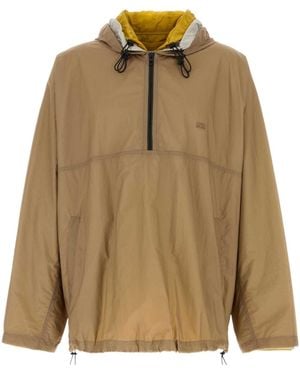 Loewe Long-Sleeve Hooded Casual Jacket - Natural