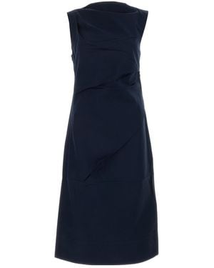 Co. Draped Midi Dress - Blue