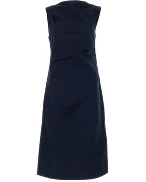 Co. Draped Midi Dress - Blue