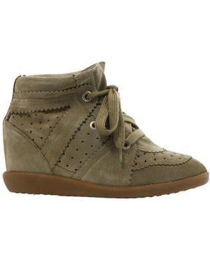 Isabel Marant Bobby Lace-Up Wedge Sneakers - Green