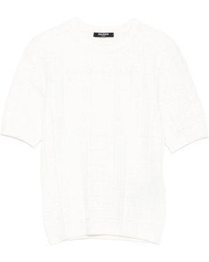 Balmain Crew Neck Sweater - White