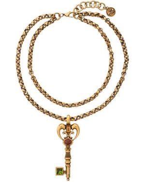 Etro Necklace With Key Pendant - Metallic
