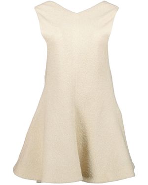 KHAITE V-Back Midi Dress - Natural