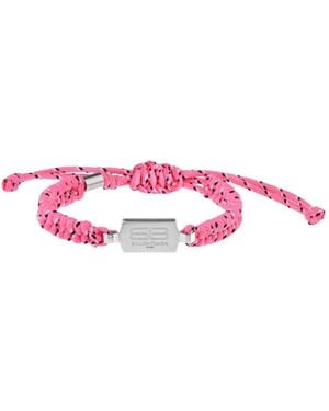 Balenciaga Braided Logo Bracelet - Pink