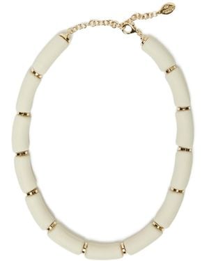 Weekend by Maxmara Leather Choker Necklace - Metallic