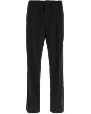 Ferragamo Ferragamo Straight-Leg Elasticated Waistband Trousers - Black