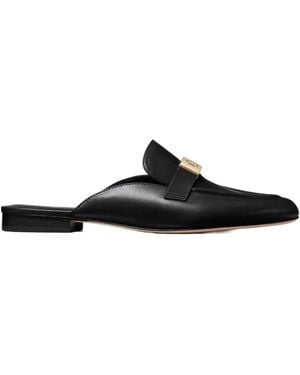Tory Burch Leelee Loafer Flat Mules - Black